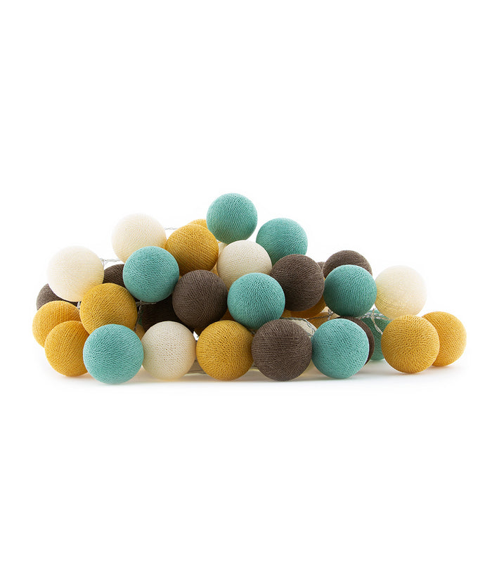 Cotton Ball Lights lichtslinger bruin en blauw - Earth 20