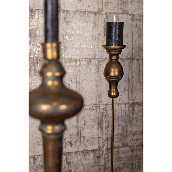 PTMD Verya Ronde Kandelaar - H115 x Ø22,5 cm - Metaal - Koper