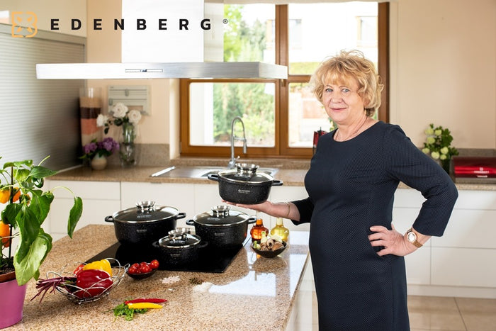 Edenberg Stonetec Line - 10-delige Luxe Pannenset van Gesmeed