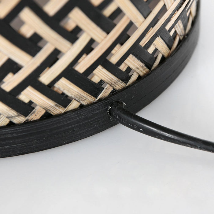 Anne Light & home Tafellamp Maze H 30 cm Bamboe zwart beige