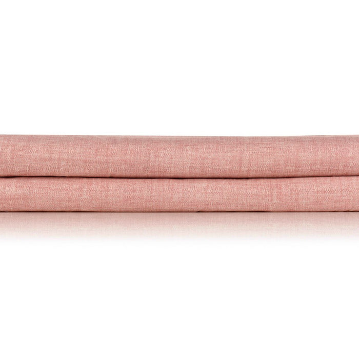 Zo Home Lino Hoeslaken Katoen Linnen Look 35cm Hoek - old rose