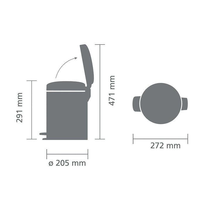 Brabantia NewIcon Pedaalemmer 5 Liter