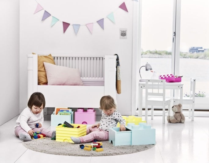 LEGO - Opbergbox Brick 4, Pastelgeel - LEGO