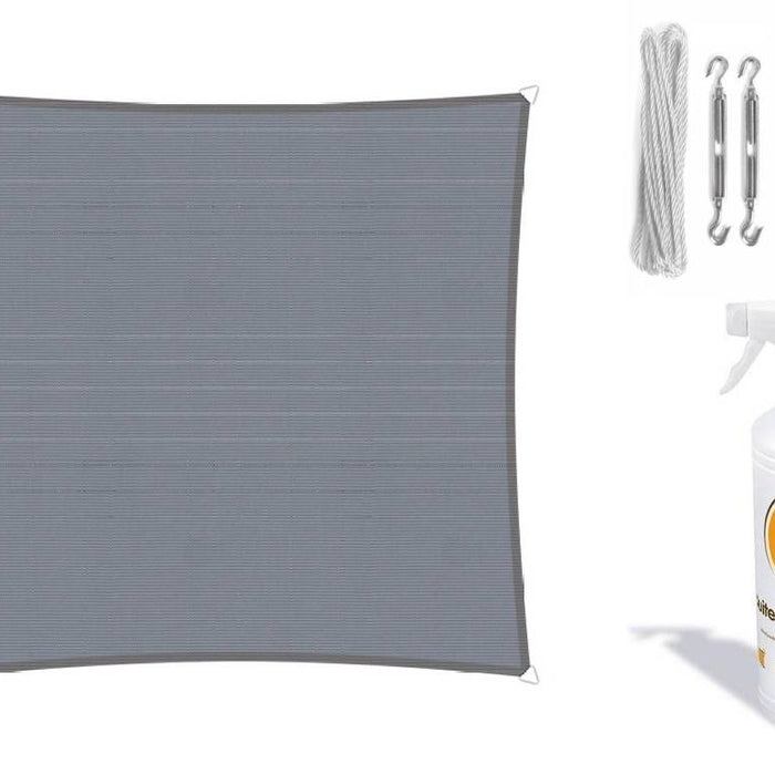 Sunfighters Compleet pakket: Vierkant 5x5m Grijs