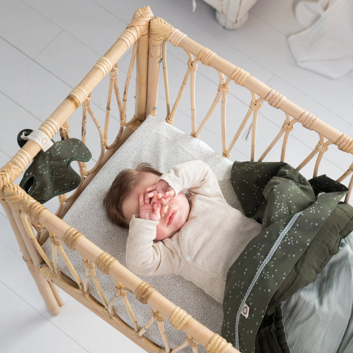 Noppies Tiny Dot Ledikant Hoeslaken - Jet Stream