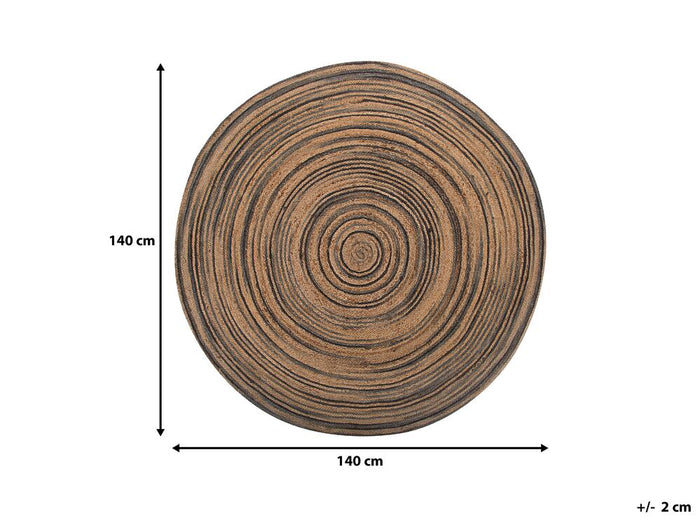 Beliani - ARTORA - Vloerkleed - Beige - 140 cm - Jute