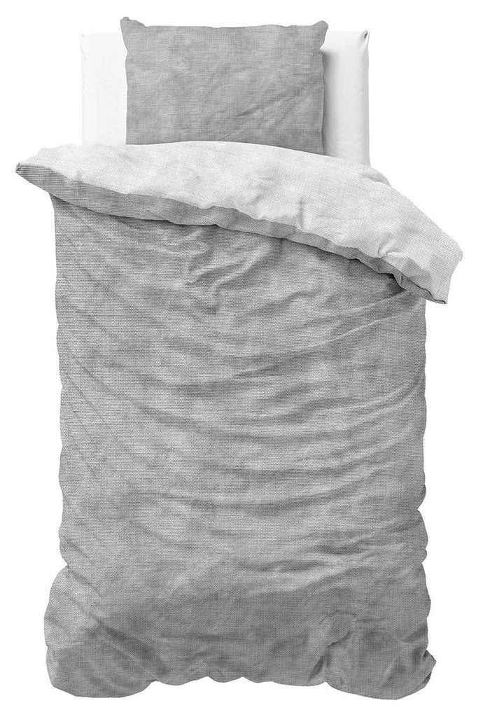 Sleeptime Flanel Twin Washed Cotton Dekbedovertrek Grey-200x200|220