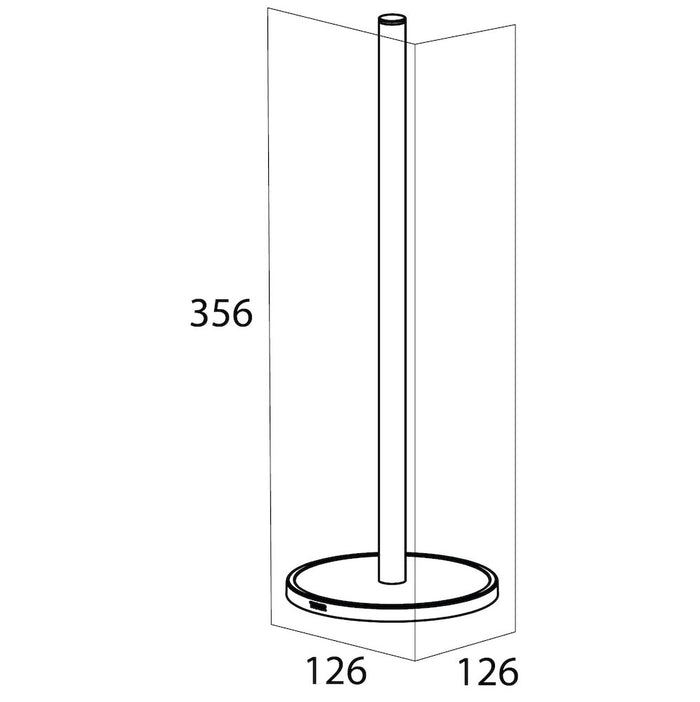Tiger Tune Reserverolhouder Vrijstaand - Zwart Metaal Geborsteld / Zwart