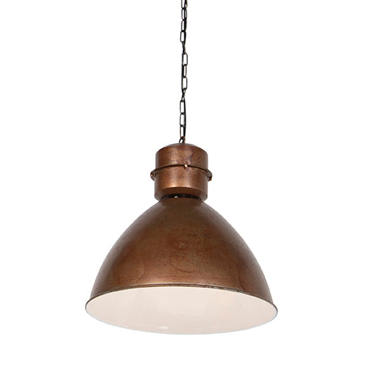 QAZQA Industriële hanglamp roestbruin - Flynn