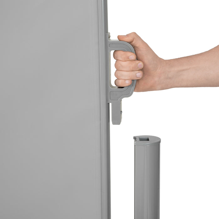 tectake® Aluminium dubbel windscherm uitschuifbaar met oprolmechanisme