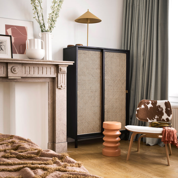 HKliving Stoneware Bijzettafel Ø 23 cm - Terra