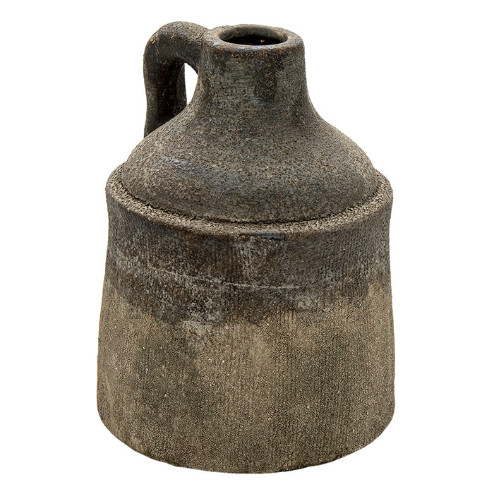 Clayre & Eef Vaas Ø 15x20 cm Grijs Keramiek Rond Decoratie vaas