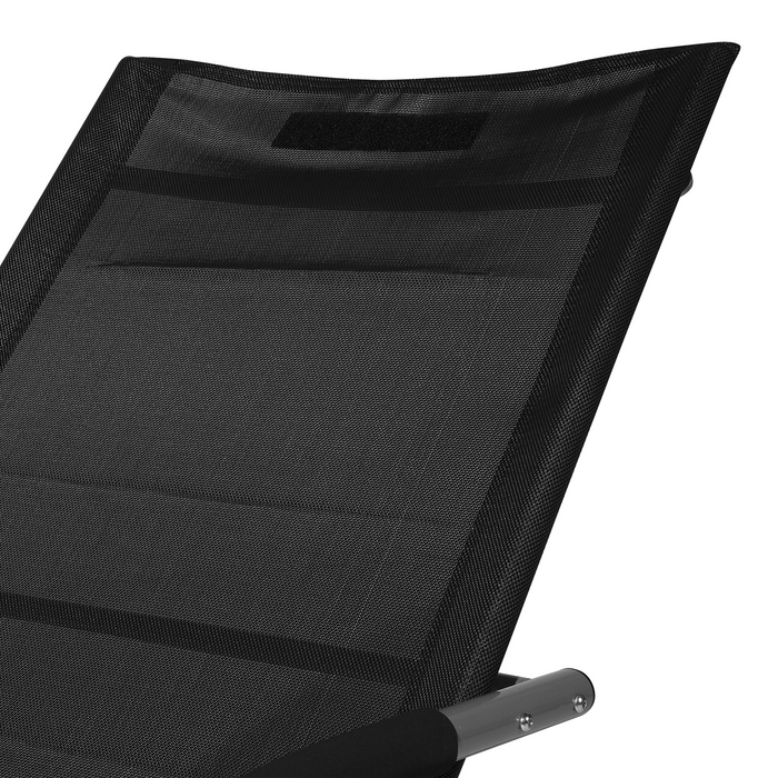 Beliani - CARANO - Strandstoel - Zwart - Staal