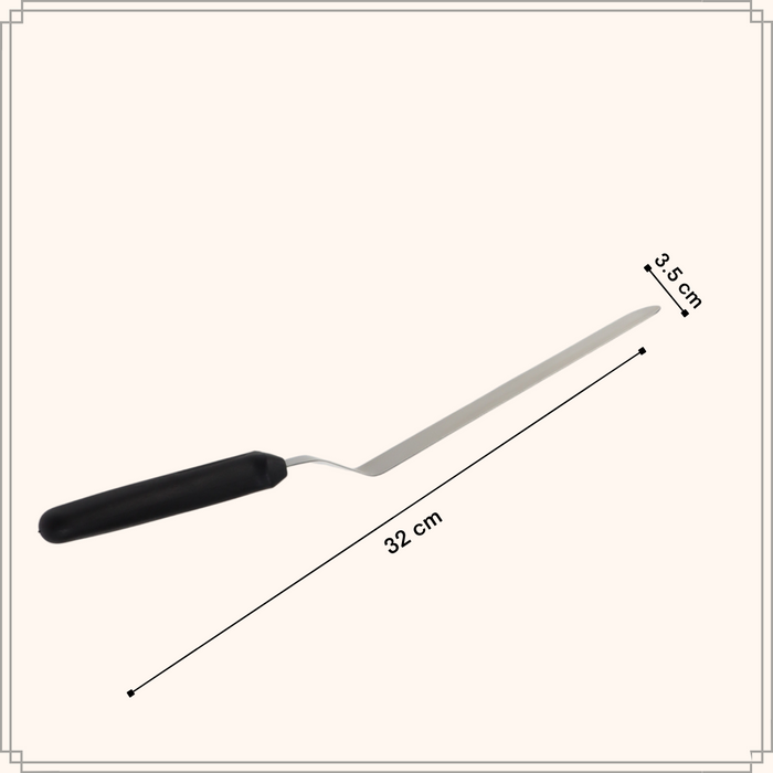 OTIX Paletmes Glaceermes Gebogen Bakken 32cm Zwart RVS en Kunststof
