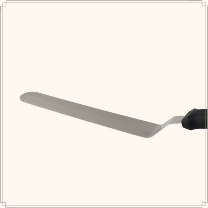 OTIX Paletmes Glaceermes Gebogen Bakken 32cm Zwart RVS en Kunststof