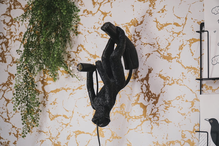 HV Hangende Apenlamp-23x36x11 cm-Zwart