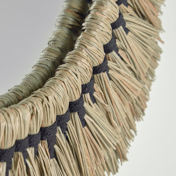 Kave Home Akila Spiegel - Ø 60 cm - Beige/Zwart