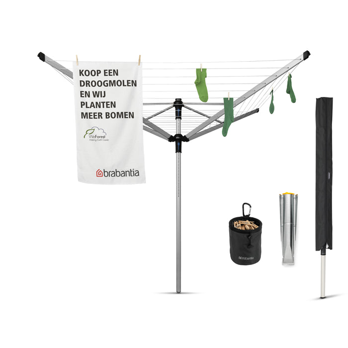 Brabantia Lift-O-Matic Advance Droogmolen 60 m + Grondanker