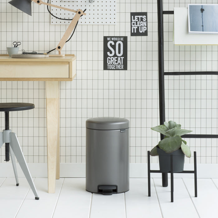 Brabantia NewIcon Pedaalemmer 12 L - Platinum