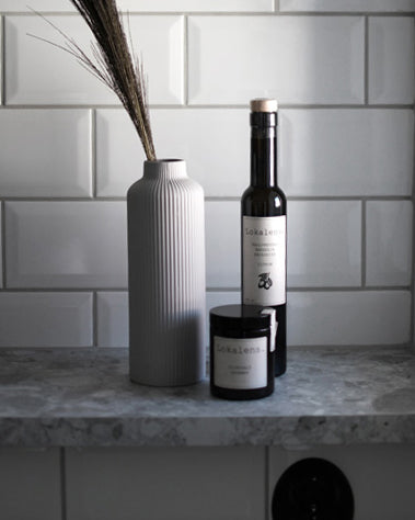 Storefactory vaas lichtgrijs keramiek (Ø 8 centimeter x 23 centimeter)