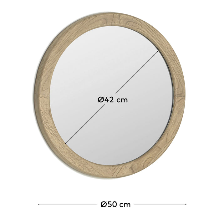 Kave Home Aluin Spiegel - Ø 50 cm - Natural