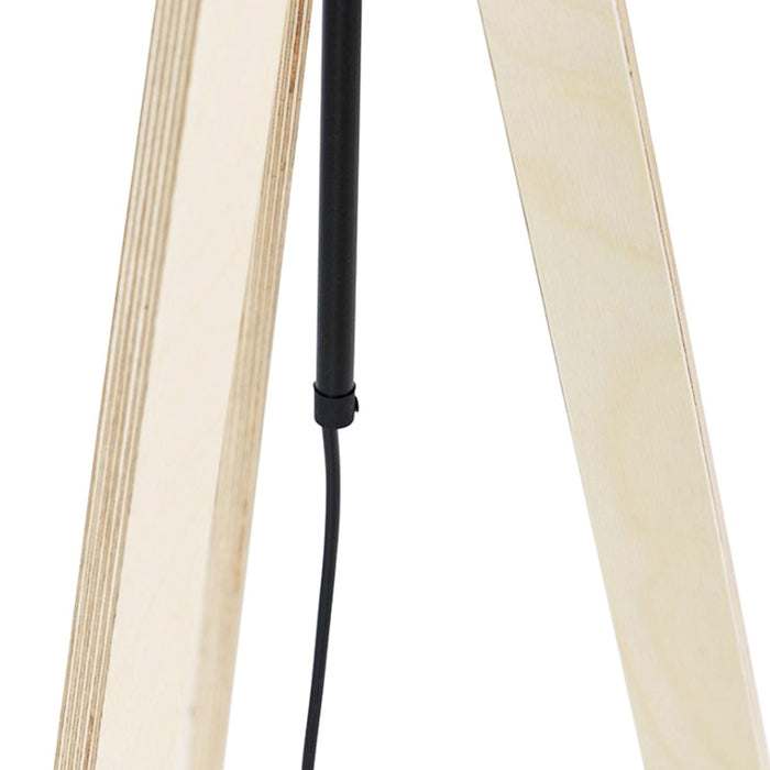 QAZQA Vloerlamp telu - Taupe - Modern - D 45cm