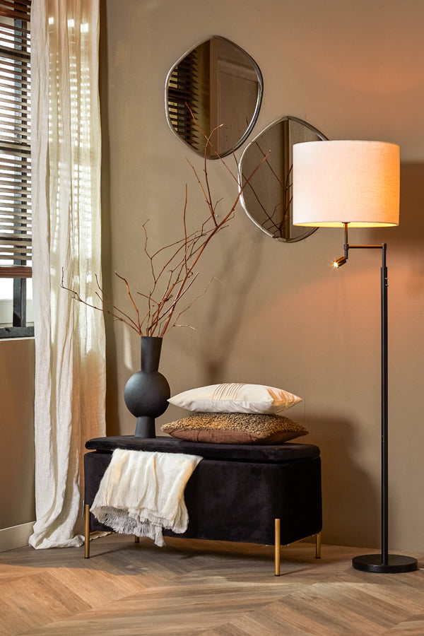 Light & Living Vloerlamp Montana - Zwart - Ø25cm