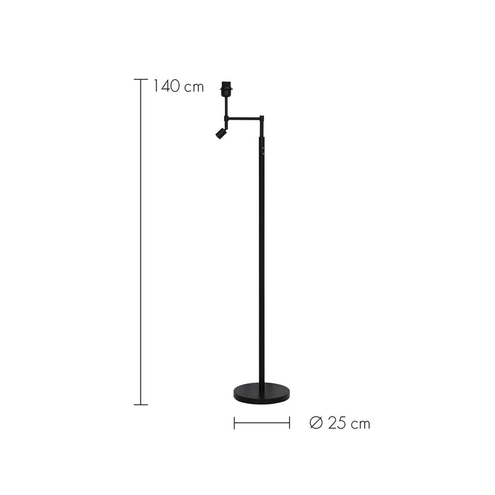 Light & Living Vloerlamp Montana - Zwart - Ø25cm