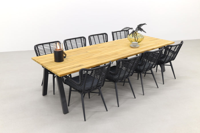 VDG Jasmine black|Ambassador 300x100 cm. tuinset - 9 delig