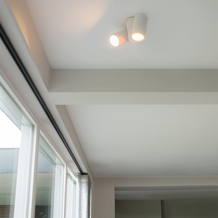 QAZQA Design spot wit 2-lichts verstelbaar - Michael