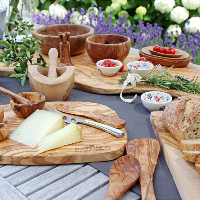 Bowls and Dishes Pure Olive Wood Tapasplank 35 x 40 cm