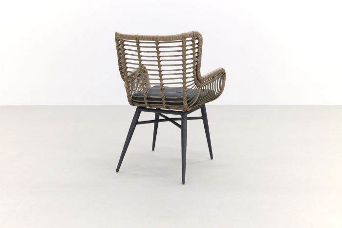 VDG Jasmine black-naturel|Prado Ellips 240x115 cm. tuinset - 7 delig