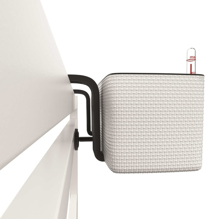 LECHUZA Plantenbak CUBE color triple met beugels wit 13680