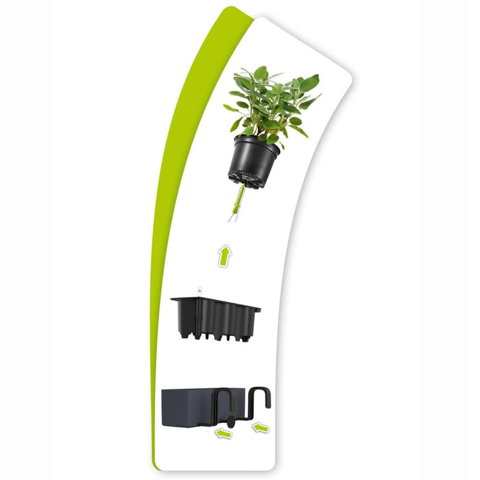 LECHUZA Plantenbak CUBE color triple met beugels wit 13680