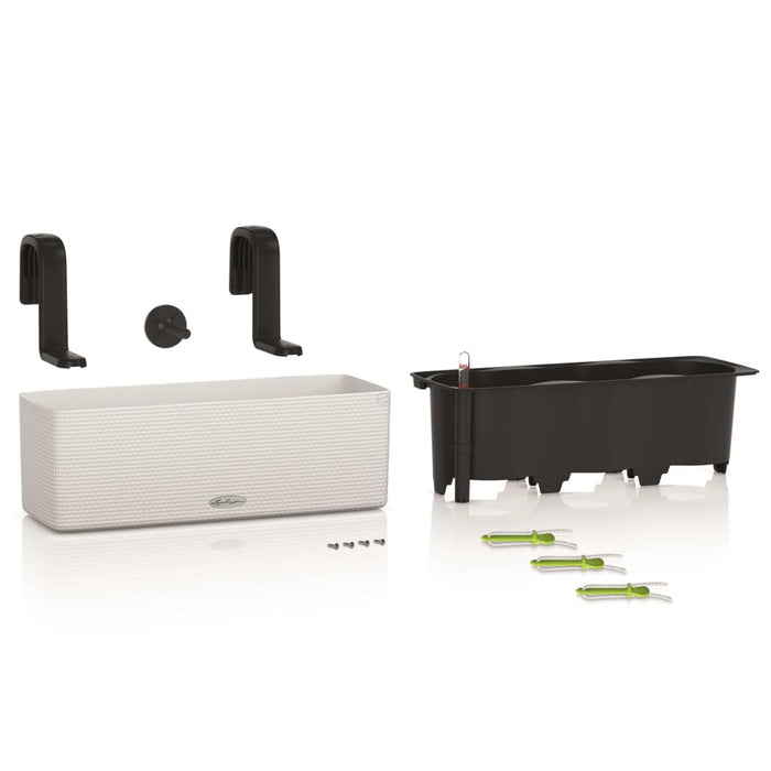 LECHUZA Plantenbak CUBE color triple met beugels wit 13680