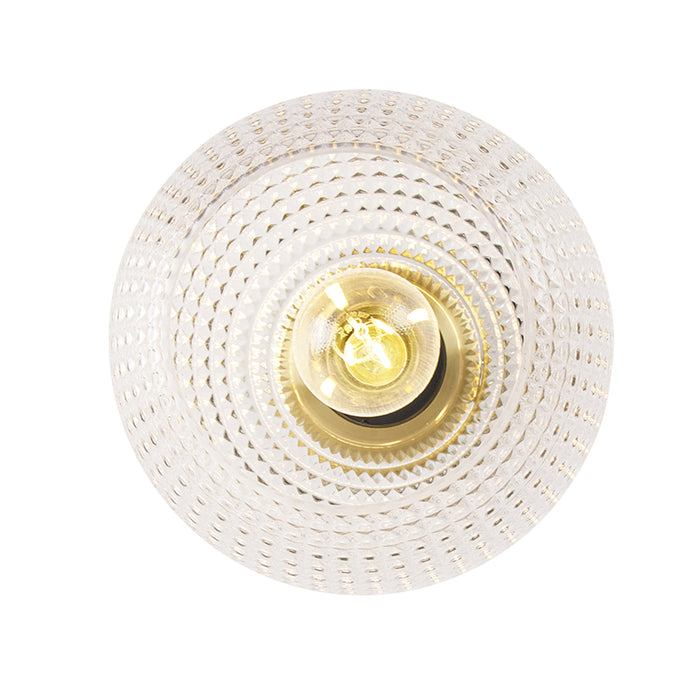 QAZQA Art Deco plafondlamp messing met helder glas - Sphere