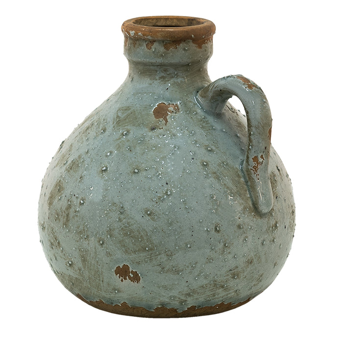 Clayre & Eef Vaas 15x15x16 cm Grijs Keramiek Decoratie Vaas