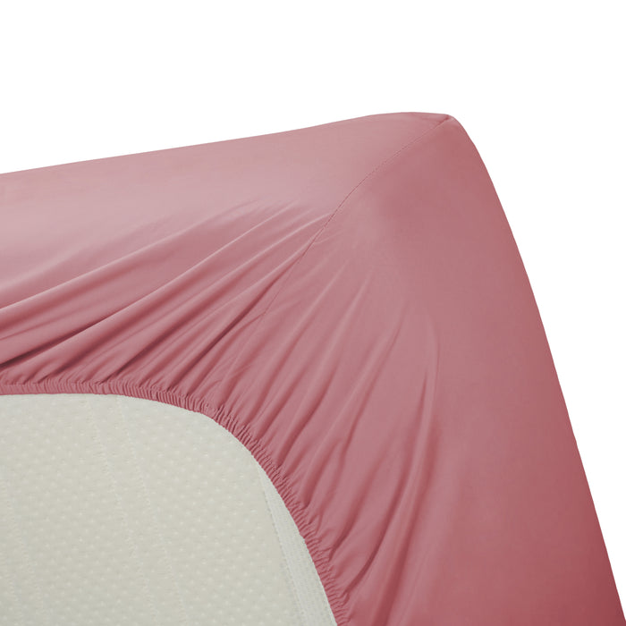 Ambiante Cotton Uni Hoeslaken 140 x 200 cm - Roze