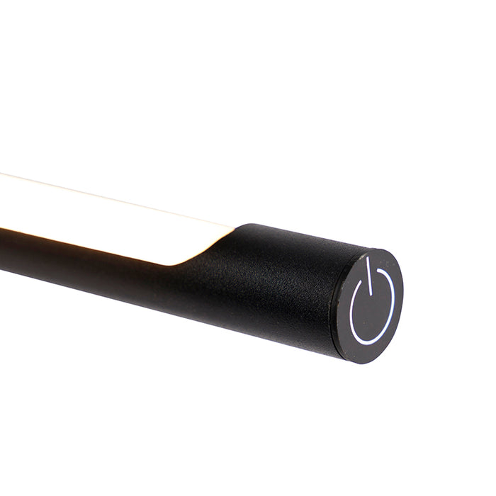 QAZQA Design tafellamp zwart incl. LED met touch dimmer - Palka