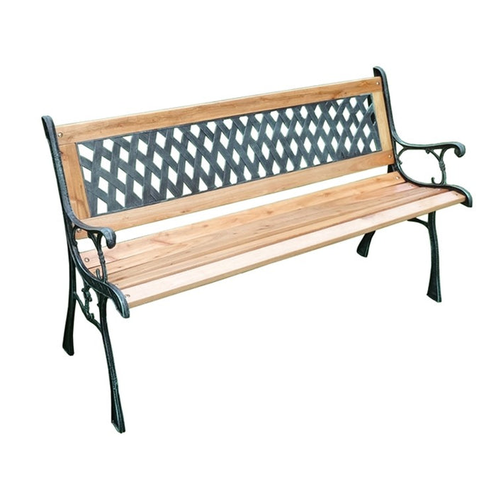 Lattice tuinbank hout 126x53x74 cm