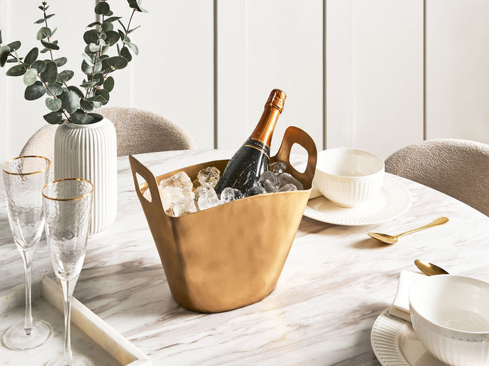 Beliani - SUNBAT - Flessenkoeler - Goud - Aluminium