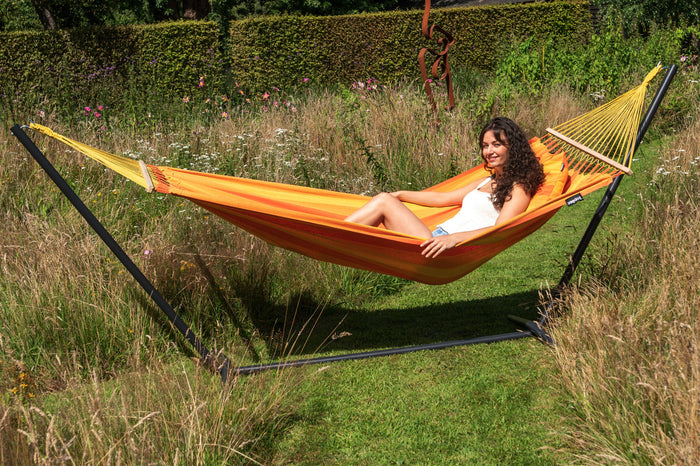 Tropilex® Hangmat met Standaard Eénpersoons Easy & Relax Orange Oranje