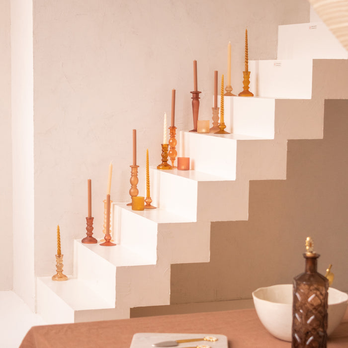 À la Frosted Classic Kandelaar - Mustard