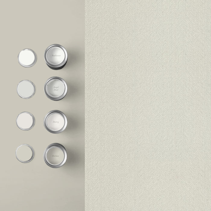 Graham & Brown - Vliesbehang - Herringbone Texture Ecru - 10mx52cm