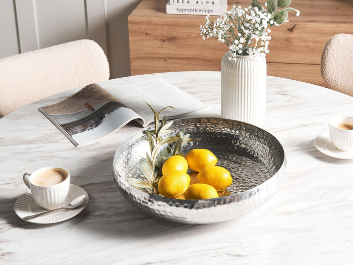 Beliani - TANIS - Decoratieve schaal - Zilver - Aluminium