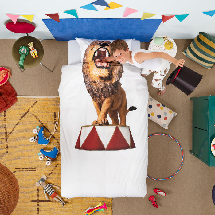 SNURK Lion Dekbedovertrek 140 x 220 cm