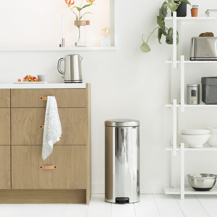 Brabantia NewIcon Pedaalemmer 30 L - Brilliant Steel