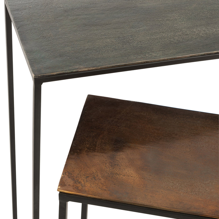 Duverger® Industry Alu - Sidetables - set van 2 - rechthoekig - kleur