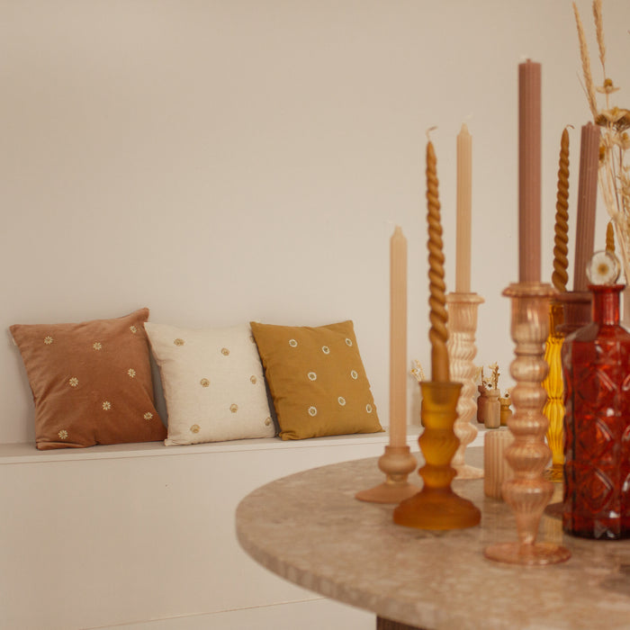 À la Shells Linnen Sierkussen - Natural