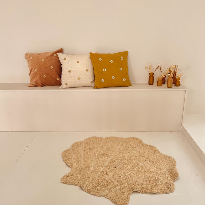 À la Shells Linnen Sierkussen - Natural